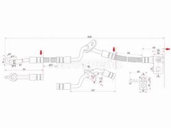 Шланг тормозной передний (Таиланд) MAZDA 6/ATENZA 02- RH