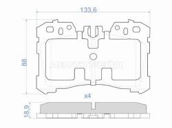 Колодки тормозные (Спереди) Lexus LS 06-17
