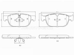 Колодки тормозные (Спереди) Volvo S60 18- / XC60 17-22 / XC90 14- / S90 16-20
