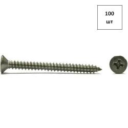 Саморез 5,5х60 полукр.гол. DIN 7981 A2 100шт FORTLUFT sts030476