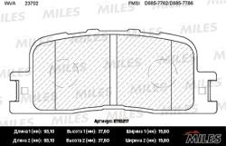 Колодки тормозные TOYOTA CAMRY (V30) 01>04/HIGHLANDER 00>07 задние SemiMetallic E110217