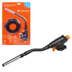 Горелка газовая на цанговый баллон, пьезоподжиг, гибкое сопло D12 *110 мм (ADGT013)