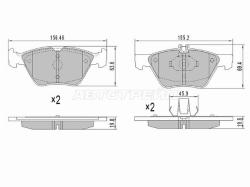 Колодки тормозные (Спереди) Mercedes-Benz E-Class 95-03 / Chrysler Crossfire 04-08 / Mercedes-Benz C