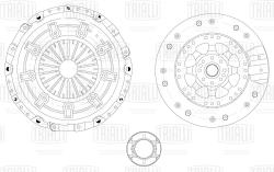 Сцепление в сборе для а/м VW Passat B5.5 (00-) 1.9D (AWX/ATJ) (с мех. муфт) (FR 1810)