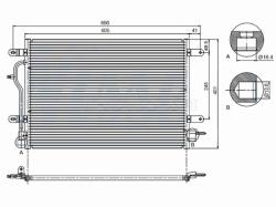 Радиатор кондиционера Audi A4 00-09 / A6 97-05 / A6 allroad quattro 00-05 / S4 03-05