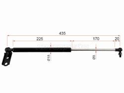 Амортизатор капота Lexus RX 97-03 / Toyota Harrier (XU10) 97-03 (Слева)
