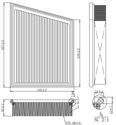 Фильтр для а/м Land Rover Range Rover Velar (17-)/Jaguar F-Pace (15-) 2.0D/2.0i (возд.) (TR26042)