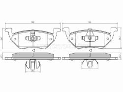 Колодки тормозные (Сзади) Ford Escape 00-12 / Maverick 00-07 / Mazda Tribute 00-07