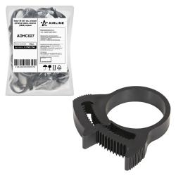 Хомут 20-24/7 мм, силовой зубчатый замок, пластик (ПА66) черный (ADHC027)