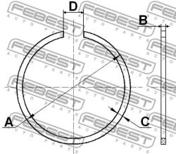 КОЛЬЦО СТОПОРНОЕ (5 шт. в упаковке) MITSUBISHI PAJERO V20-50# 1990.10-1999.11 [JPN] cc-2-28x2-pcs5