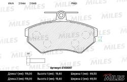 E100097 Колодки тормозные AUDI A4 95>00/VOLKSWAGEN PASSAT 97>00  передние SemiMetallic