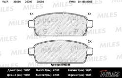 E110056 Колодки тормозные CHEVROLET CRUZE 09-/ORLANDO/OPEL ASTRA J 10- зад. SemiMetallic