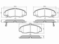 Колодки тормозные (Спереди) Honda Accord 02-13 / Civic 00-17 / Odyssey 97-13 / Stepwgn 01-05