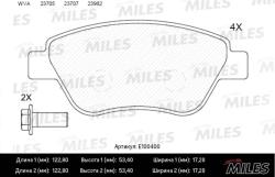 E100400 Колодки тормозные FIAT ALBEA 01-09 передние SemiMetallic