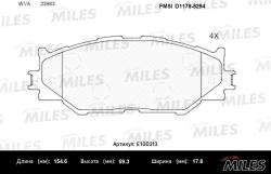 E100313 Колодки тормозные LEXUS IS220/IS250 05- передние SemiMetallic