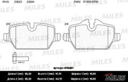 E110267 Колодки тормозные BMW E81/E87/E90 1.6-2.0 04- задние SemiMetallic