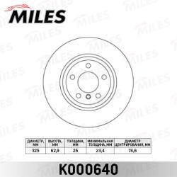 K000640 Диск тормозной BMW X3 E83 2.0-3.0 04- передний вент.
