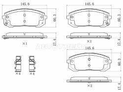 Колодки тормозные (Спереди) Hyundai Sonata 19-23 / Tucson 21- / Kia K5 10-13 / Sportage 21-