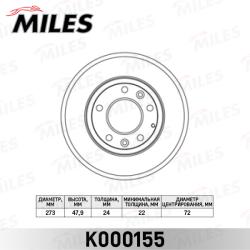 K000155 Диск тормозной MAZDA 323 2.0 01-04/626 2.0 98-02/6 1.8 02-/PREMACY 2.0 99- пер.