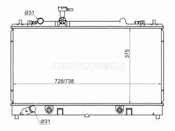 Радиатор Mazda 6 02-08 / Atenza 02-07