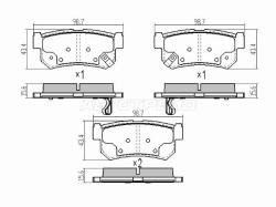 Колодки тормозные (Сзади) SsangYong Actyon 05- / Actyon Sports 06-16 / Korando 83-06 / Korando Sport