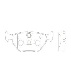 GK0003 Колодки тормозные BMW E32/E34/E36/Z3 >03 задние