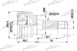 ШРУС PCV1472