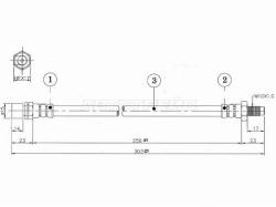 Шланг тормозной зад TOYOTA HIACE/REGIUSACE 89-/перед LITE/TOWN/MASTERACE 86- LH=RH