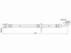Шланг тормозной передний (Таиланд) HONDA FIT/JAZZ II 2008-2013 LH