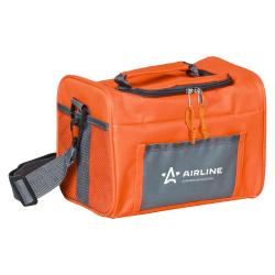 Сумка-холодильник (термосумка) 6л, 24*18*17см, цвет оранжевый/серый (AO-CB-01)