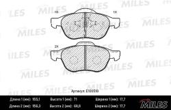 E100518 Колодки тормозные RENAULT LAGUNA 01-/SCENIC 03- передние SemiMetallic