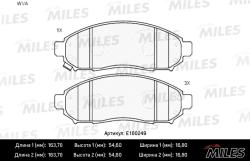 E100249 Колодки тормозные NISSAN NAVARA/PATHFINDER 2.5D 05- передние SemiMetallic