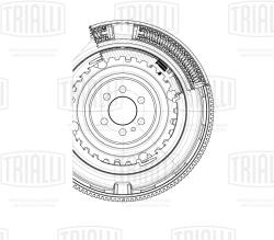 TRIALLI FW 1840 Маховик двухмассовый для автомобилей VW Touran (06-) (с 2008 г.) (дв. CAVC)/Scirocco III (08-) (до 2010 г.) 1.4TSI