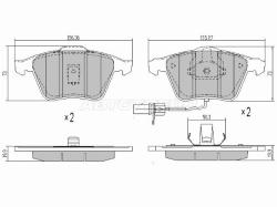 Колодки тормозные (Спереди) Audi A4 00-09 / A6 97-10 / A8 99-10 / A6 allroad quattro 00-12