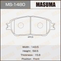 Колодки передние MS-1480