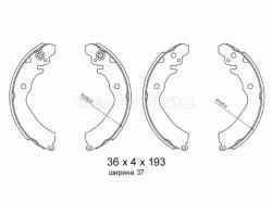 Колодки тормозные барабанные Mitsubishi Lancer 91-01 / Aspire 98-02