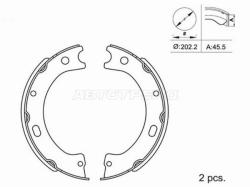 Колодки тормозные барабанные (Сзади/ Стояночный тормоз) Nissan Patrol 87-19 / Safari 87-07