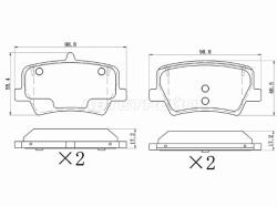 Колодки тормозные (Сзади) Geely Tugella 19- / Monjaro 21-