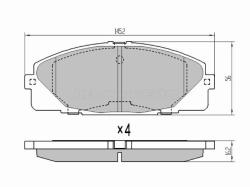 Колодки тормозные (Спереди/ Усиленные) Toyota Hiace 82-20 / Grand Hiace 99-02 / Granvia 95-02 / Quan