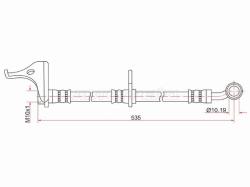 Шланг тормозной передний (Таиланд) HONDA FIT/JAZZ II 2008-2013 RH