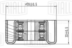 Ролик привод. ремня для а/м Mitsubishi Pajero Sport (08-) 3.0i (натяж.) глад. (CM 5814)