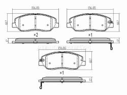 Колодки тормозные (Спереди) Hyundai Santa Fe 05-21 / Kia Sorento 09-21 / Hyundai Genesis 08-14 / Gra