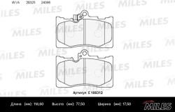 E100312 Колодки тормозные LEXUS GS 300/450h/460 05- передние SemiMetallic