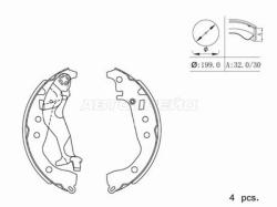Колодки тормозные барабанные Toyota Corolla Fielder (E160) 12- / Vitz 10-20
