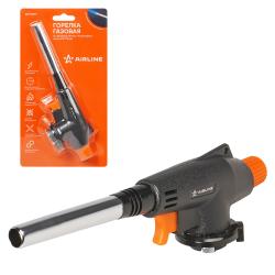 Горелка газовая на цанговый баллон, пьезоподжиг, сопло D12*75 мм (ADTG015)