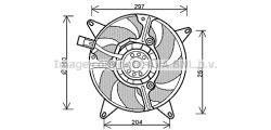 Вентилятор радиатора FIAT PANDA 1.1 95-04 FT7544