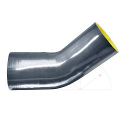 Силиконовый изгиб-переходник 76-83мм 45 градусов shb768345
