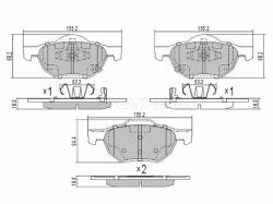Колодки тормозные (Спереди) Honda Accord 02-20