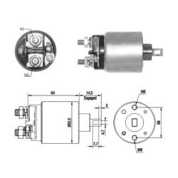 Реле стартера втягивающее Nissan Qashqai 2.0   Renault Megane III 2.0 16V 46274