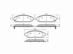 Колодки тормозные (Спереди) Jeep Commander 05-10 / Grand Cherokee 98-10